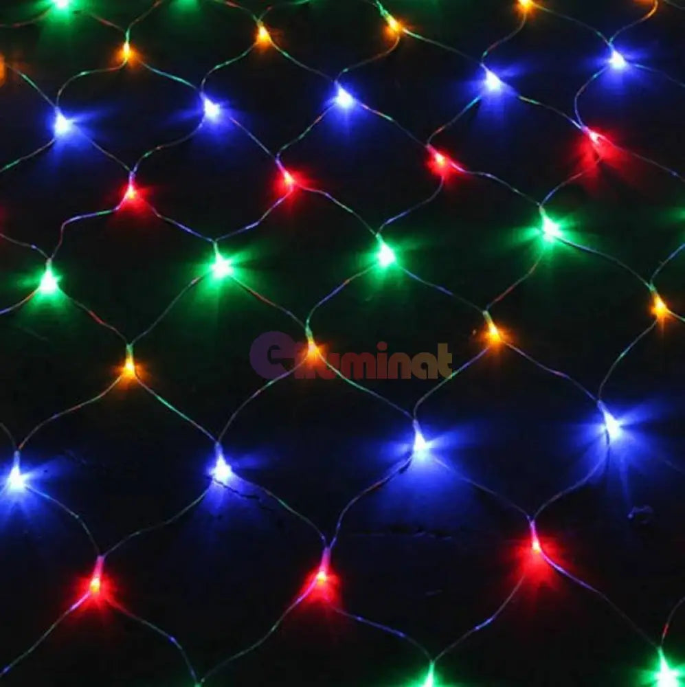 Instalatie Led Perdea Plasa 160 Led-Uri 2X2M Diverse Culori Christmas Light