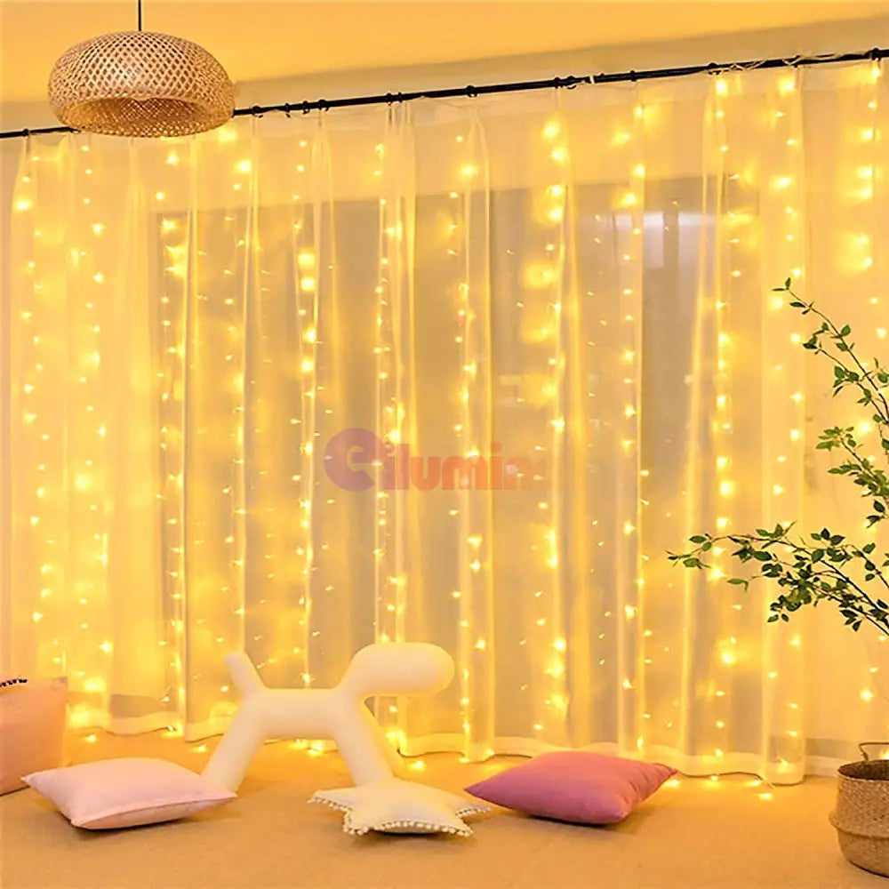 Instalatie Led Perdea Ploaie 240 Led-Uri 5X1M Fir Transparent Diverse Culori Christmas Light