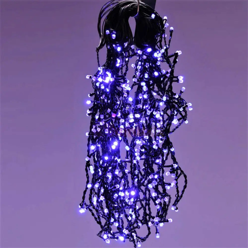 Instalatie Led Perdea Turturi 143 Led-Uri Hexagon 5X0.6M Fir Negru Diverse Culori Christmas Light