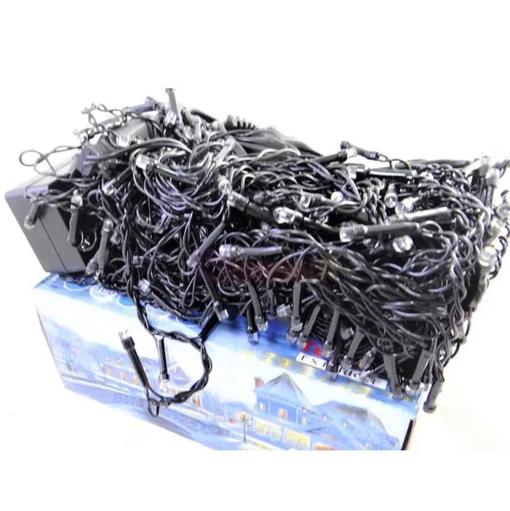 Instalatie Led Perdea Turturi 144 Led-Uri 4.5X0.6M Fir Negru Diverse Culori Christmas Light