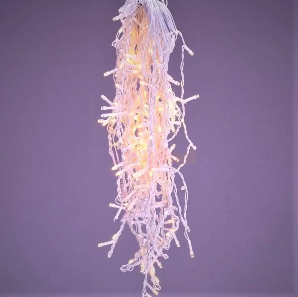 Instalatie Led Perdea Turturi Flash 252 Led-Uri 8X0.6M Fir Alb Diverse Culori Christmas Light