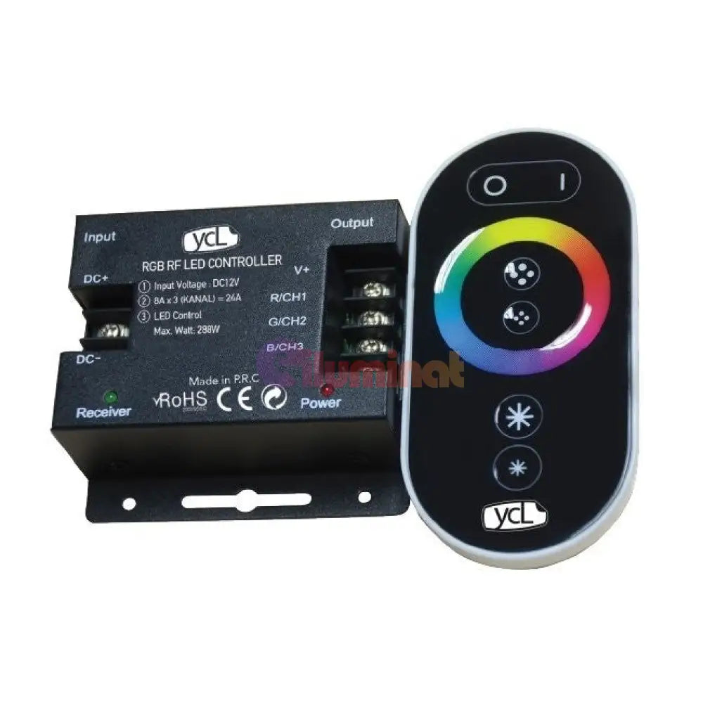 Kit Banda Led Rgb 12V Ip21 5 Metri Telecomanda Rf Touch Strips