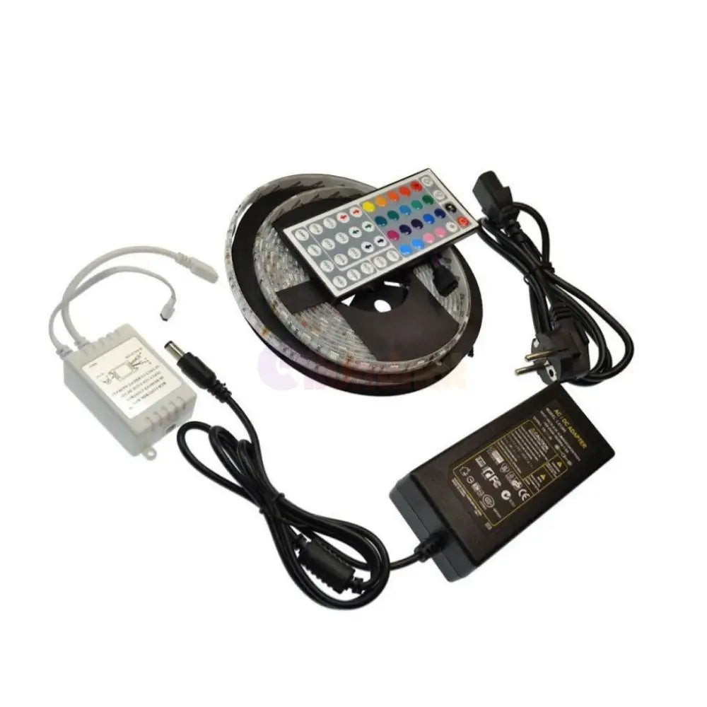 Kit Banda Led Rgb 12V Ip21 Interior 5 Metri Telecomanda 44 Taste Strips