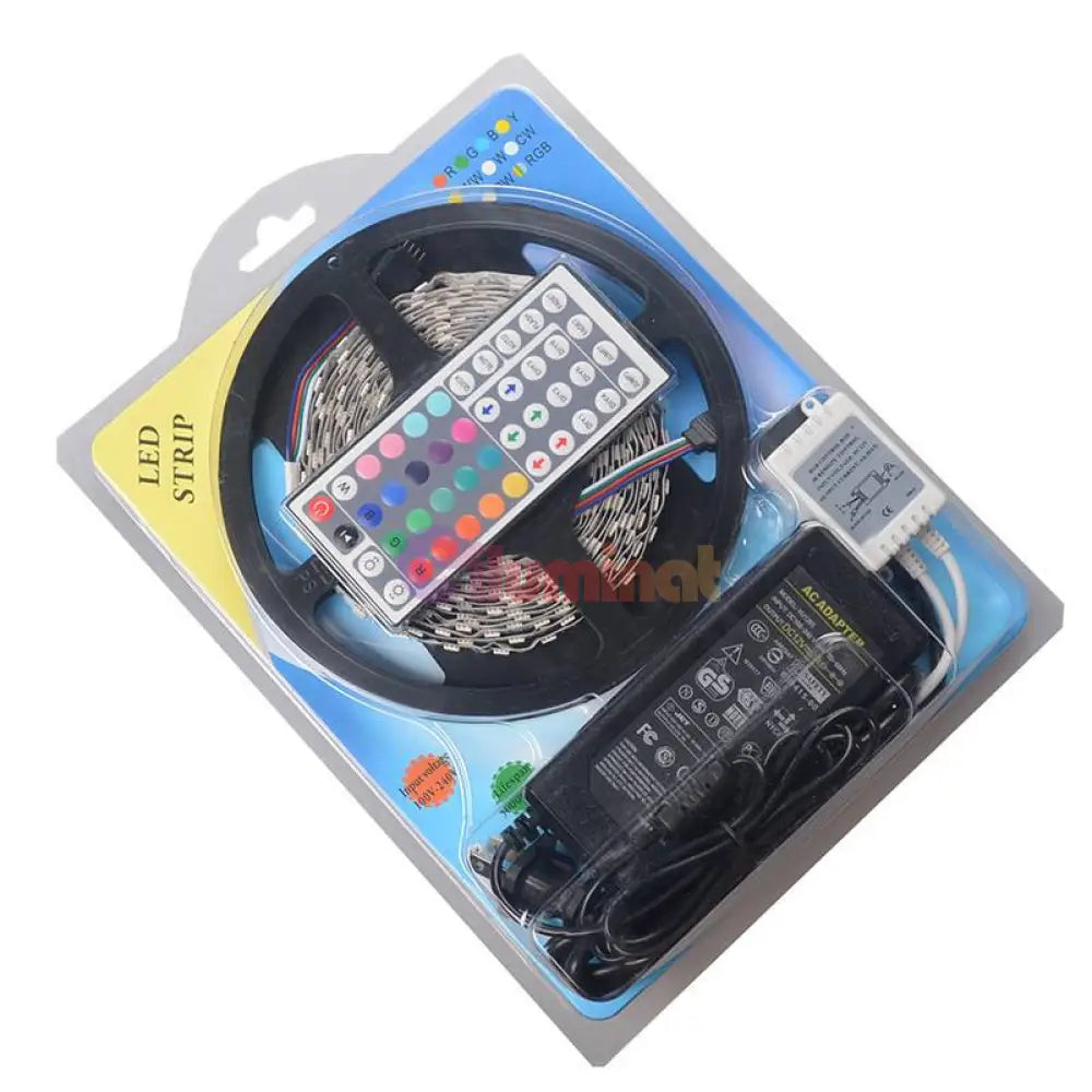 Kit Banda Led Rgb 12V Ip65 5 Metri Telecomanda 44 Taste Strips