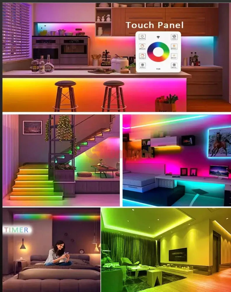 KIT Banda LED RGB 24V Digitala 10 metri IP21 Interior RGB / IP21-INTERIOR / RGB DIGITAL LED Strips
