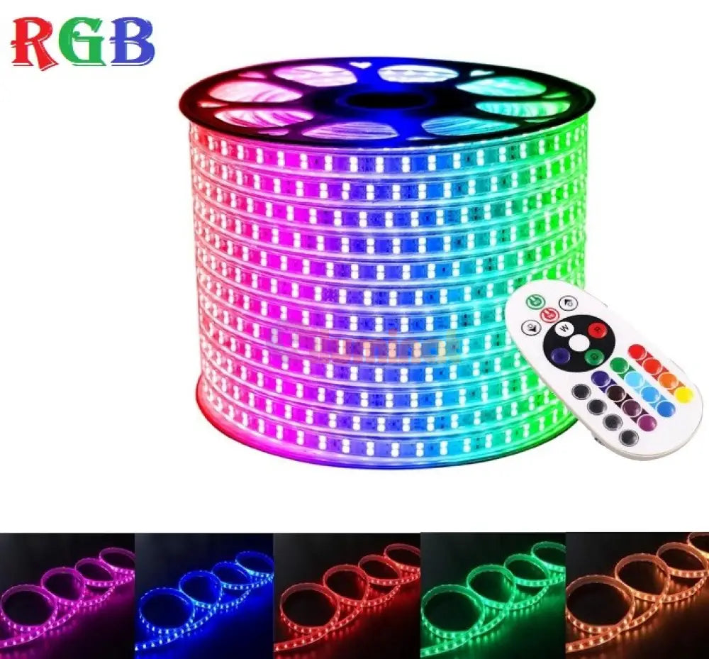 Kit Complet Banda Led 5050 2 Randuri Rgb 220V Strips