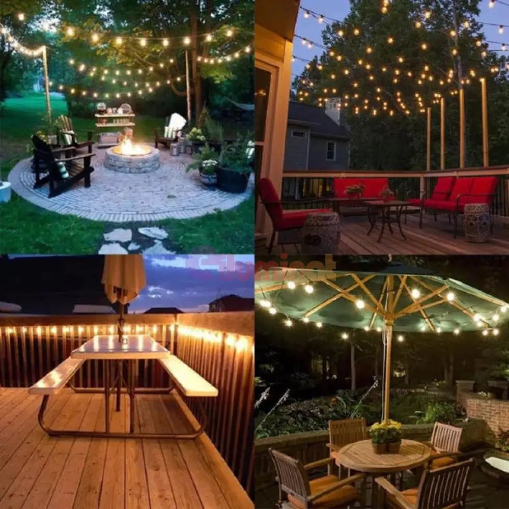 Kit Complet Ghirlanda Luminoasa 10M / 15Xe27 Interconectabil Becuri Incluse Home & Garden