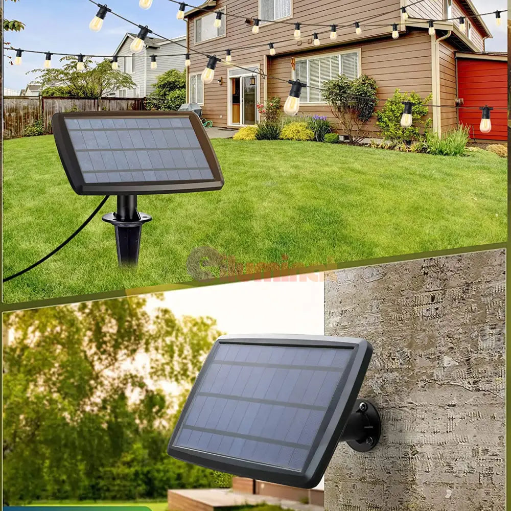 Kit Complet Ghirlanda Solara 10M / 10Xe27 Becuri Incluse Solar Bulb Strip