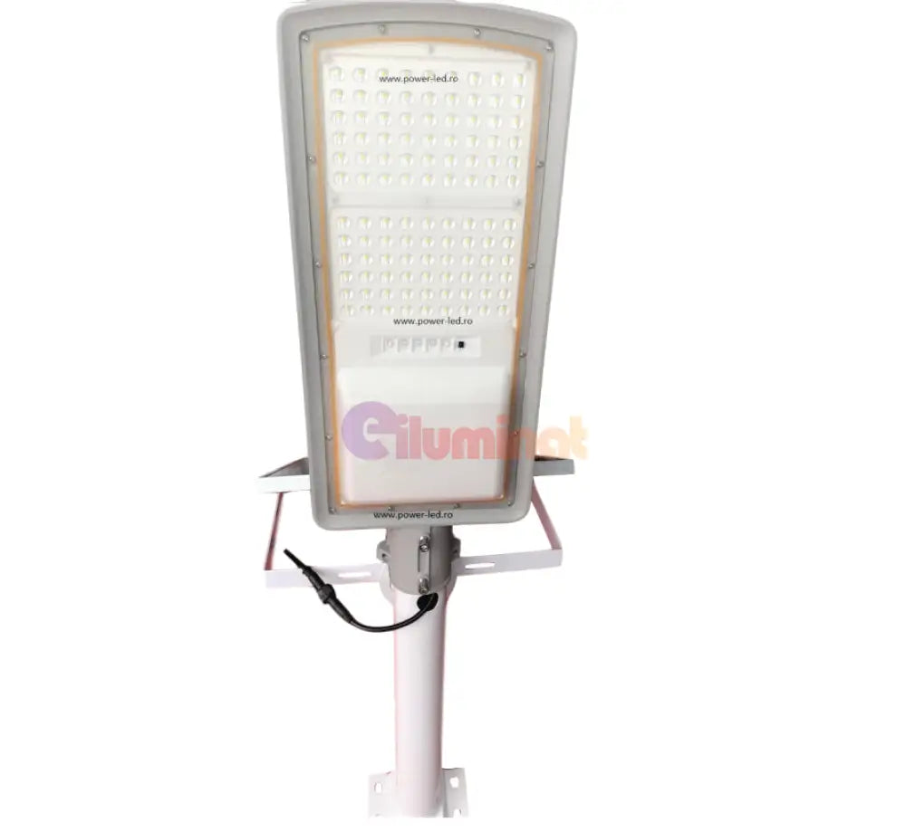 Lampa Led 100W Iluminat Stradal Solara Cu Brat Inclus Telecomanda Street Light