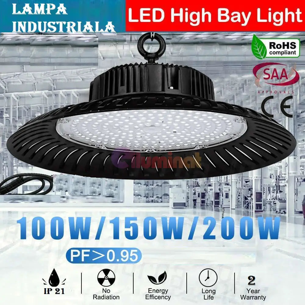 Lampa Led 200W Iluminat Industrial Smd Ufo Hi Bay