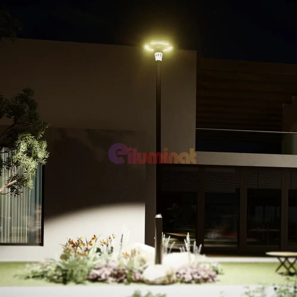 Lampa Led Solara Ufo 2200Lumeni Smart Cu Telecomanda Rgbwcct Street Light