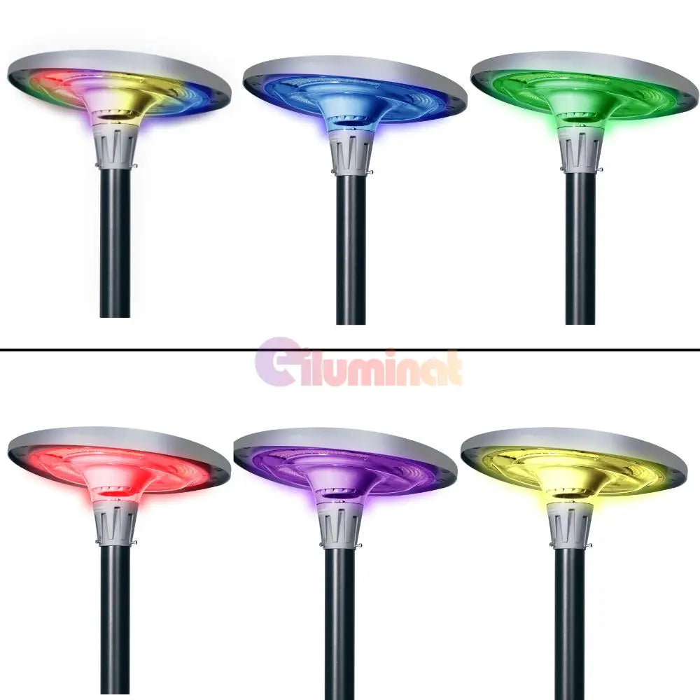 Lampa Led Solara Ufo 2200Lumeni Smart Cu Telecomanda Rgbwcct Street Light