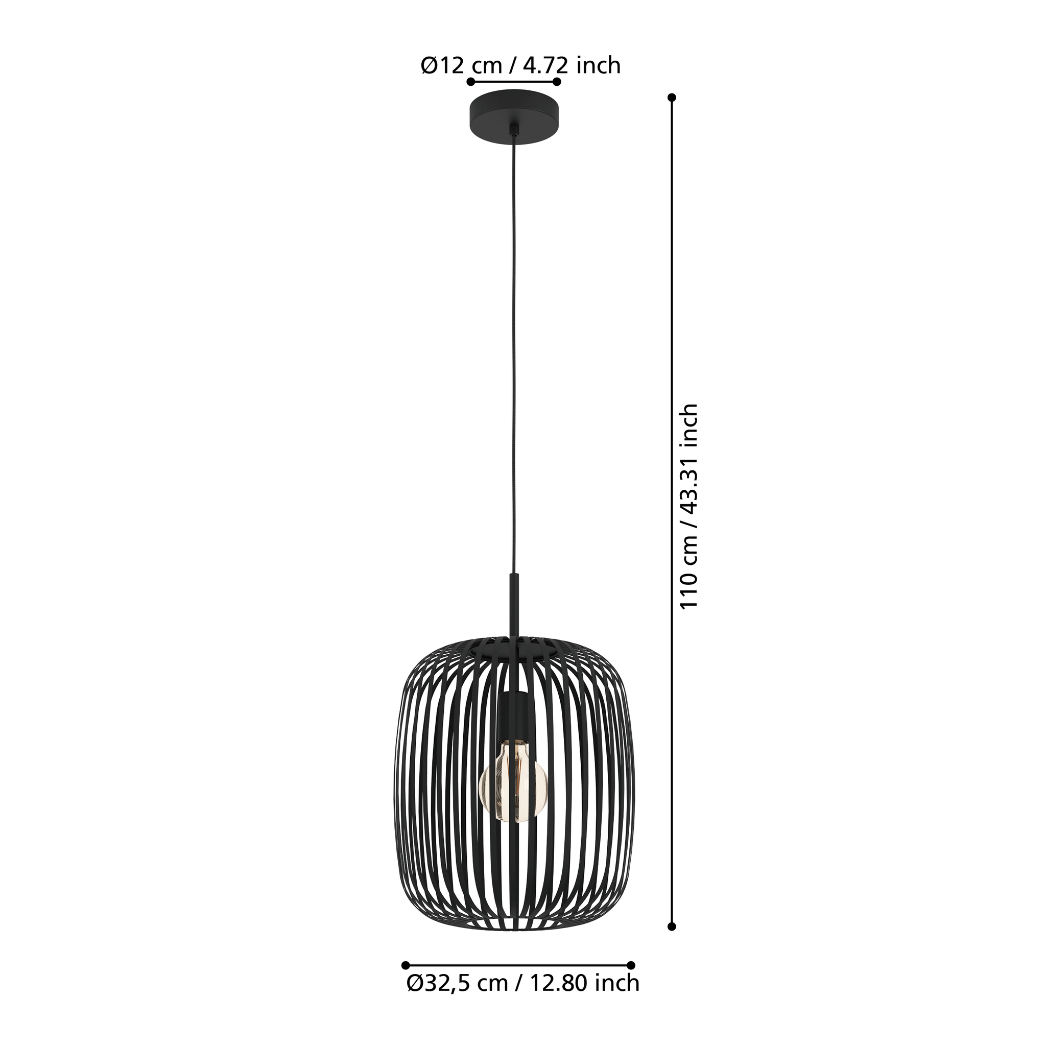 Lampa Suspendata ROMAZZINA EGLO 900494 NEAGRA / SUSPENDATE Chandeliers