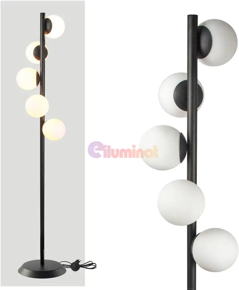 Lampadar Abajur Black 177Cm Ty3052/5 Bk