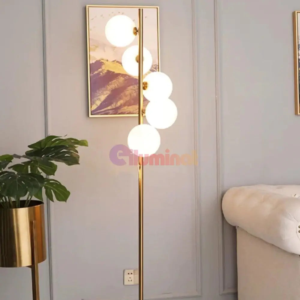 Lampadar Abajur Gold 177Cm Ty3052/5 Gd