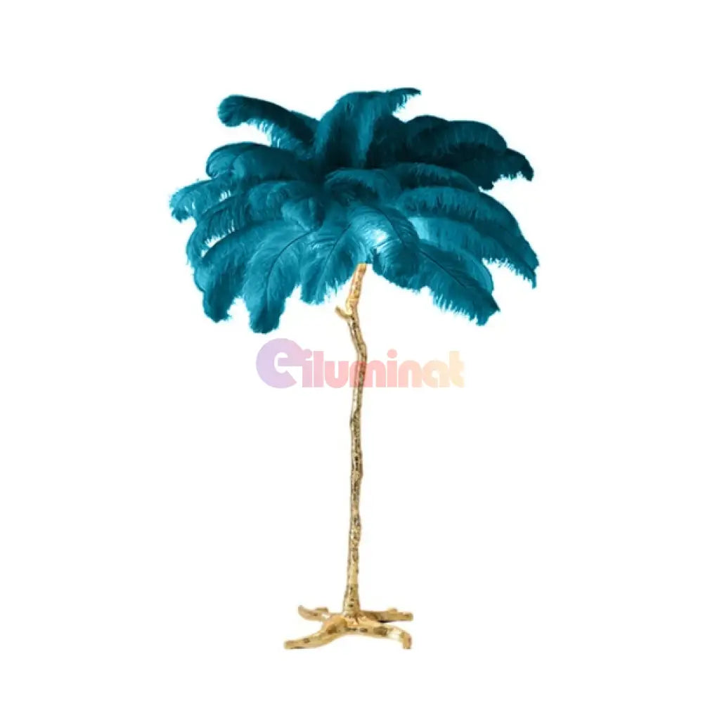 Lampadar Baroque Luxury Feathers Colors Albastru