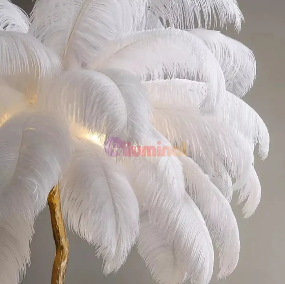 Lampadar Baroque Luxury Feathers White