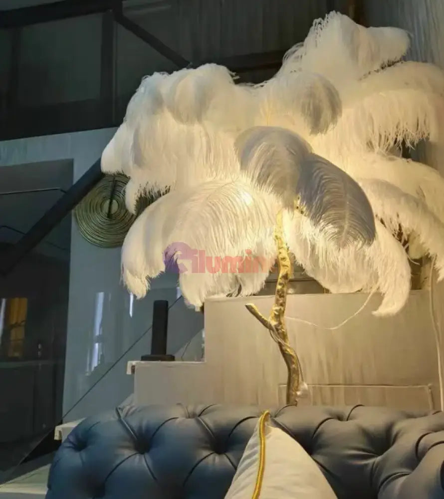 Lampadar Baroque Luxury Feathers White