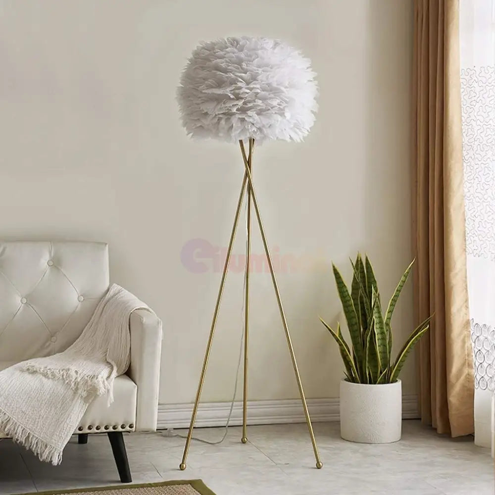 Lampadar Luxury Feather GOLD 160cm floorlamp