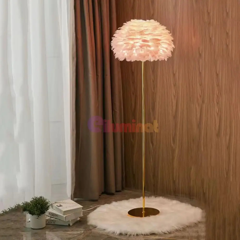 Lampadar Metalic Gold 150Cm Feather Cloud Floorlamp