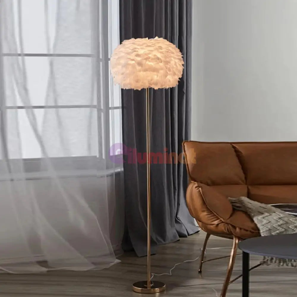 Lampadar Metalic Gold 150Cm Feather Cloud Floorlamp