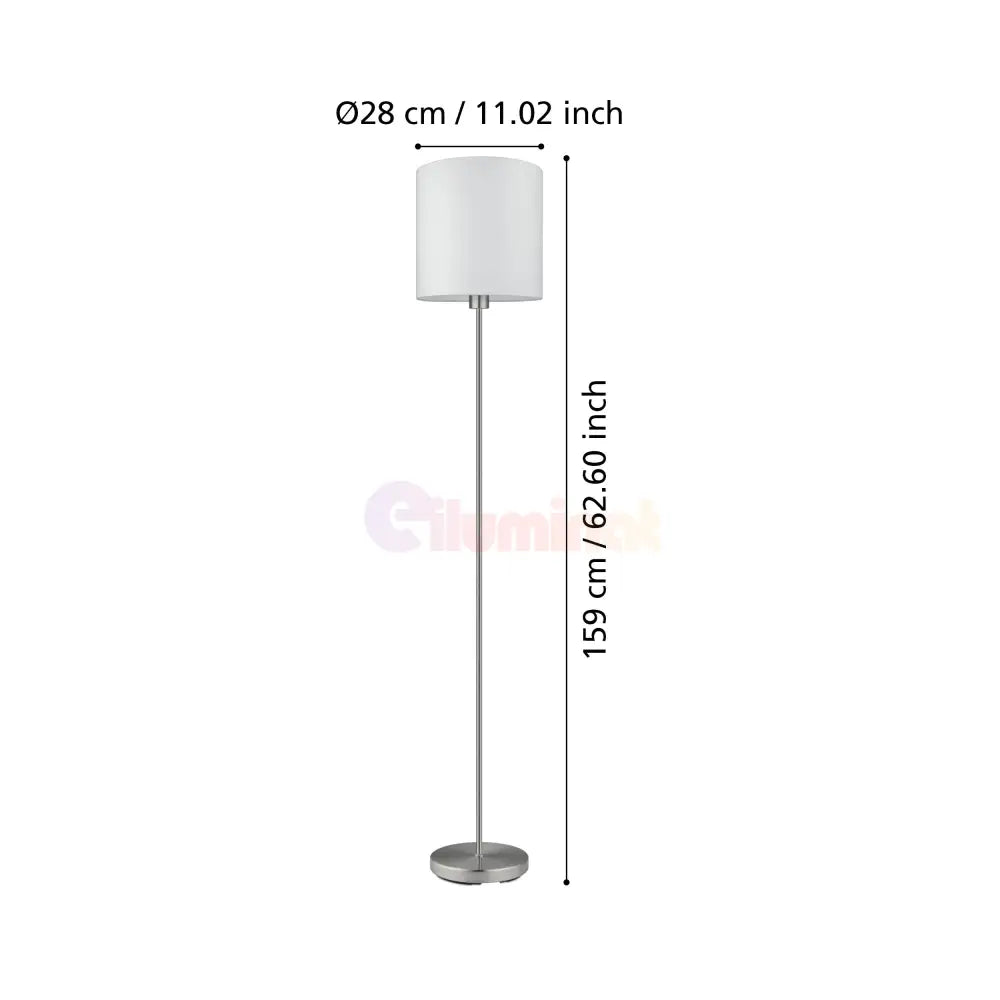 Lampadar PASTERI White & Silver 157.5CM Eglo