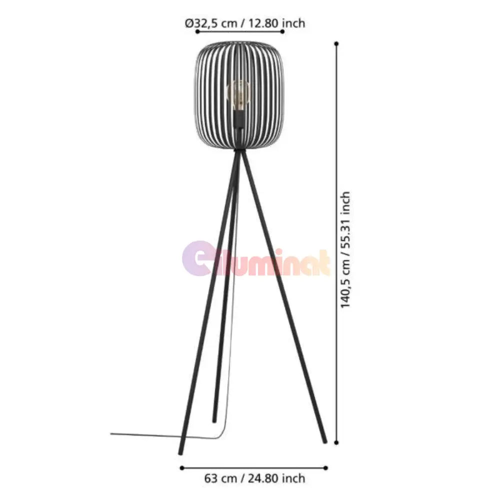 Lampadar ROMAZZINA Black 140CM