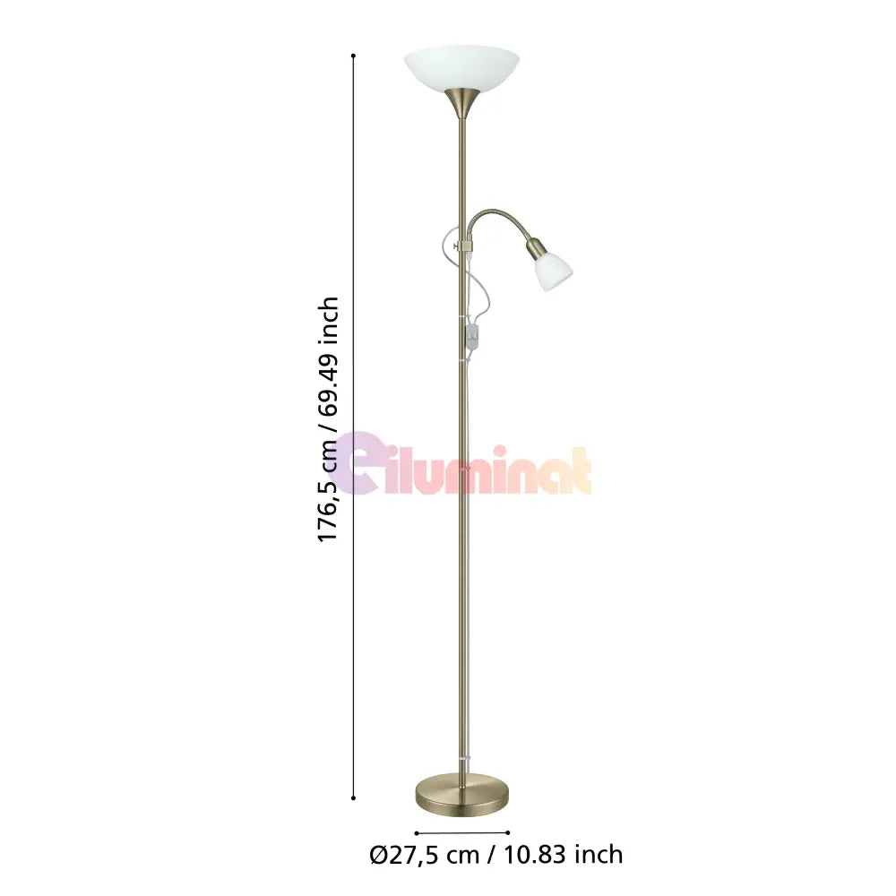 Lampadar UP 2 Gold 176.5CM Eglo