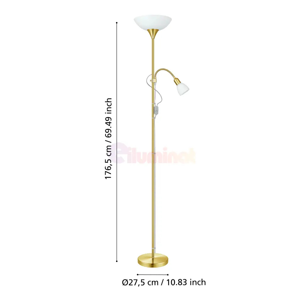Lampadar UP 2 Gold 176.5CM Eglo