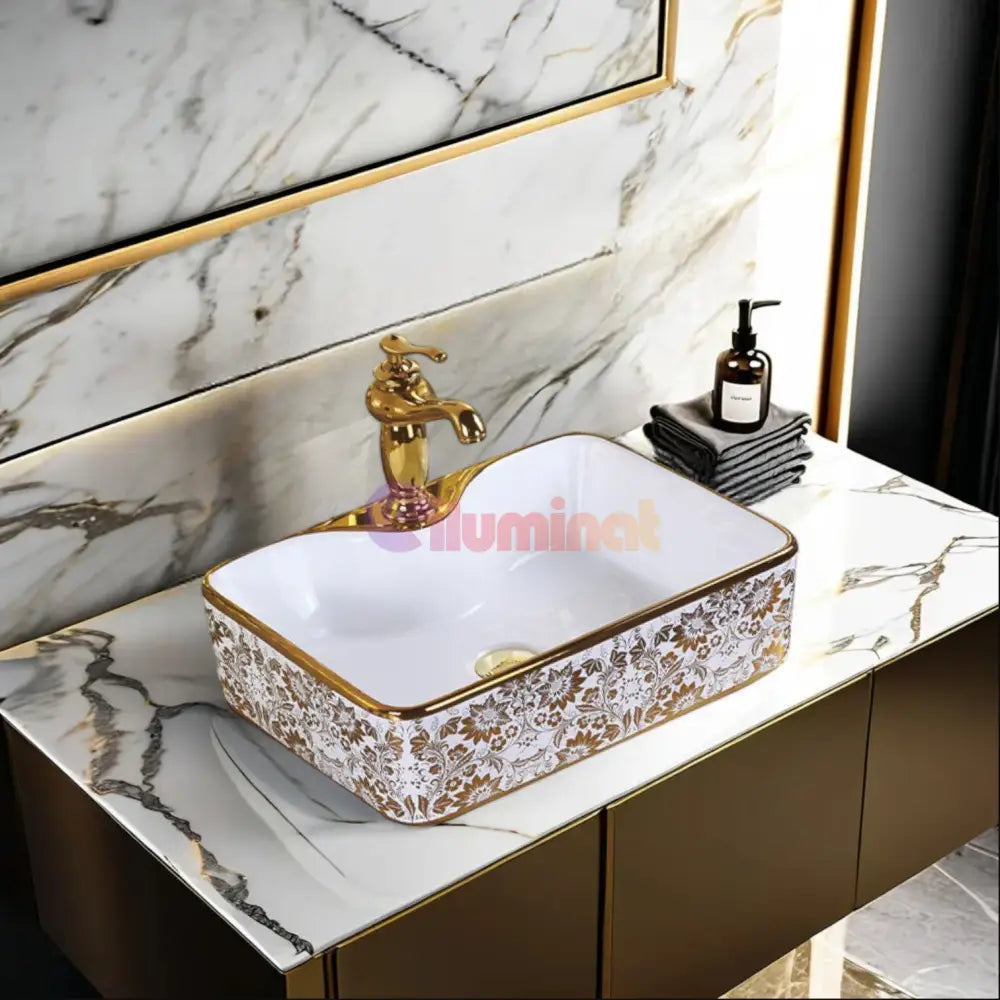 Lavoar Aplicat Luxury Line 48X37Cm G415 Baterie Inclusa Bathroom Sink