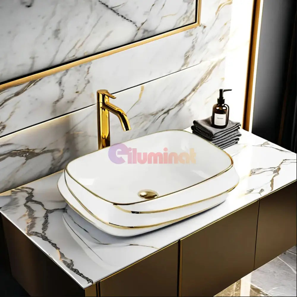 Lavoar Aplicat Luxury Line 60X43Cm Zb015 Bathroom Sink