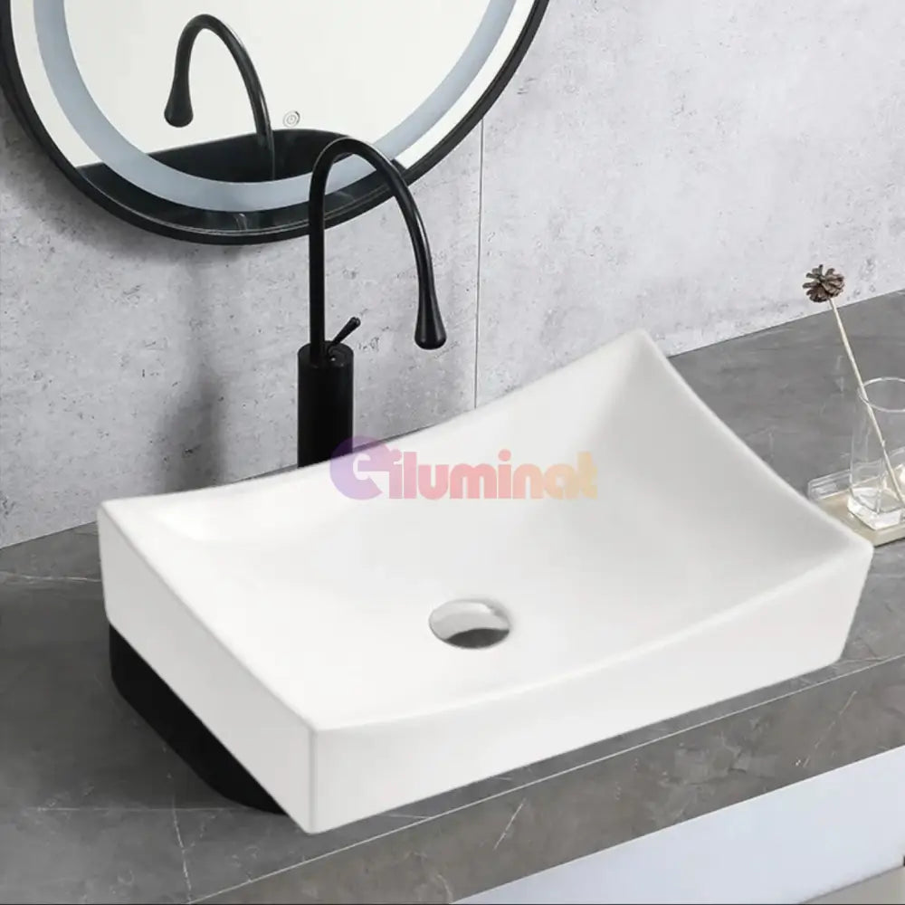 Lavoar Aplicat Modern Line 54X34Cm Hy-497C Bathroom Sink