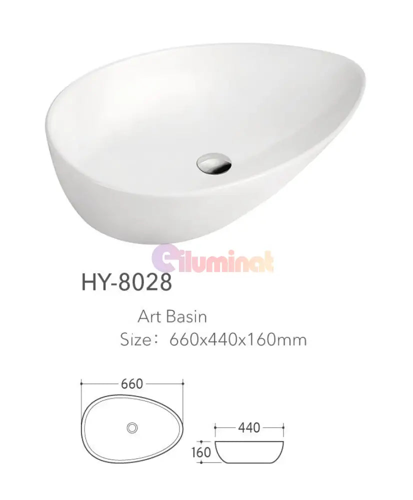 Lavoar Aplicat Modern Line 66X44Cm Hy-8028 Bathroom Sink