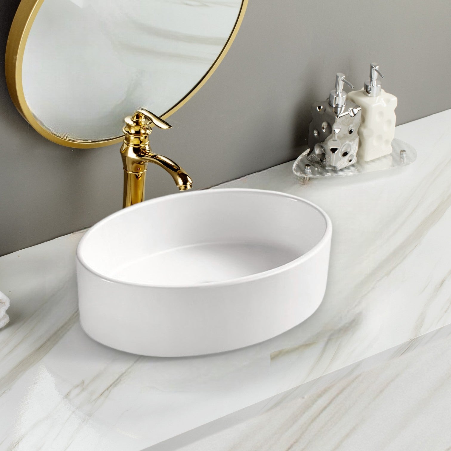 Lavoar Aplicat Modern Line 50X35.5Cm Hy-4003 Bathroom Sink