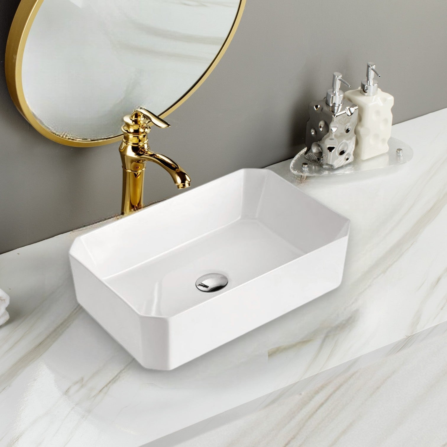 Lavoar Aplicat Modern Line 50X38.5Cm Hy-8027 Bathroom Sink