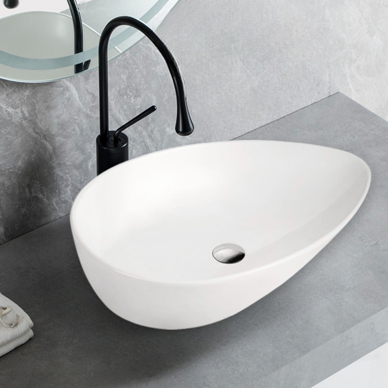 Lavoar Aplicat Modern Line 66X44Cm Hy-8028 Bathroom Sink
