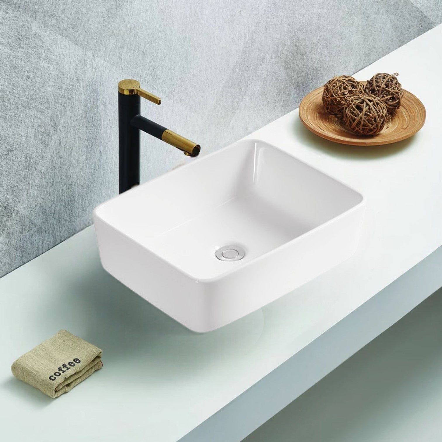 Lavoar Aplicat Modern Line 47.5X37.5Cm Hy-401 Bathroom Sink