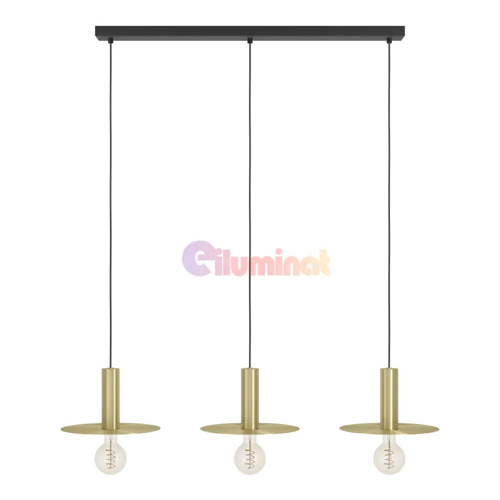 Lustra Vintage 3XE27 TRIANGLE Gold + Black (Copy) NEGRU + AURIU / VINTAGE SI RETRO DESIGN Lighting Fixtures