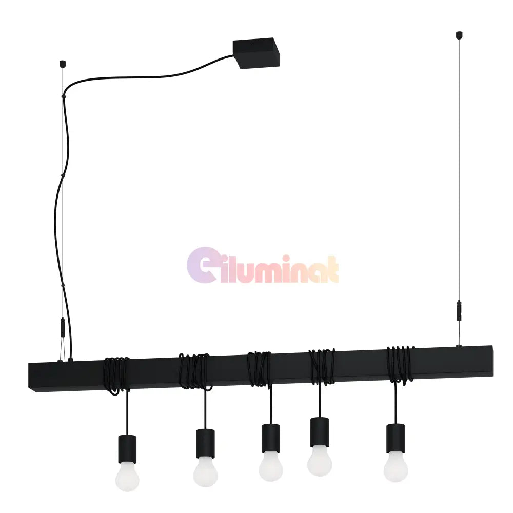 Lustra 5XE27 Townshend-B 39937 NEAGRA / VINTAGE SI RETRO DESIGN Lighting Fixtures