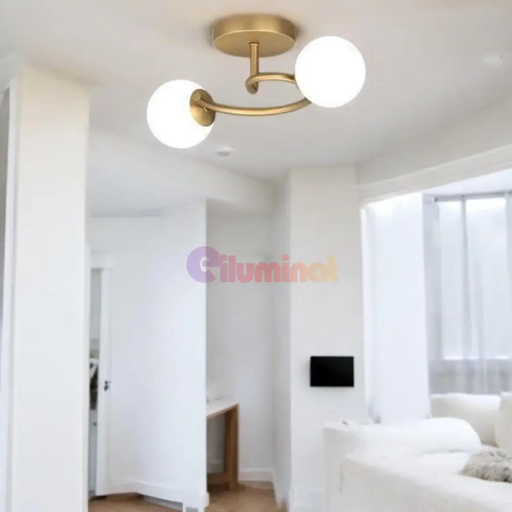 Lustra Abajur 2xE27 Gold Elegance AURIE / ABAJUR Chandeliers