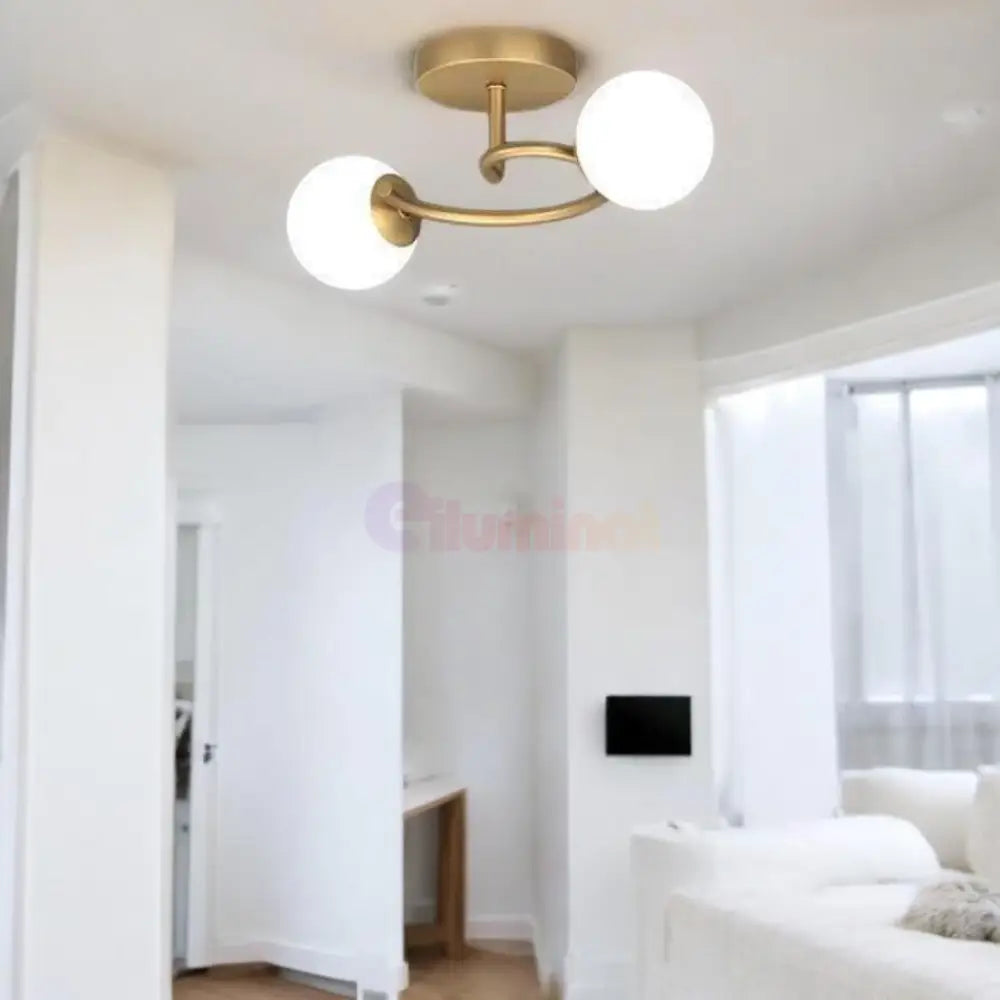 Lustra Abajur 2xE27 Gold Elegance AURIE / ABAJUR Chandeliers