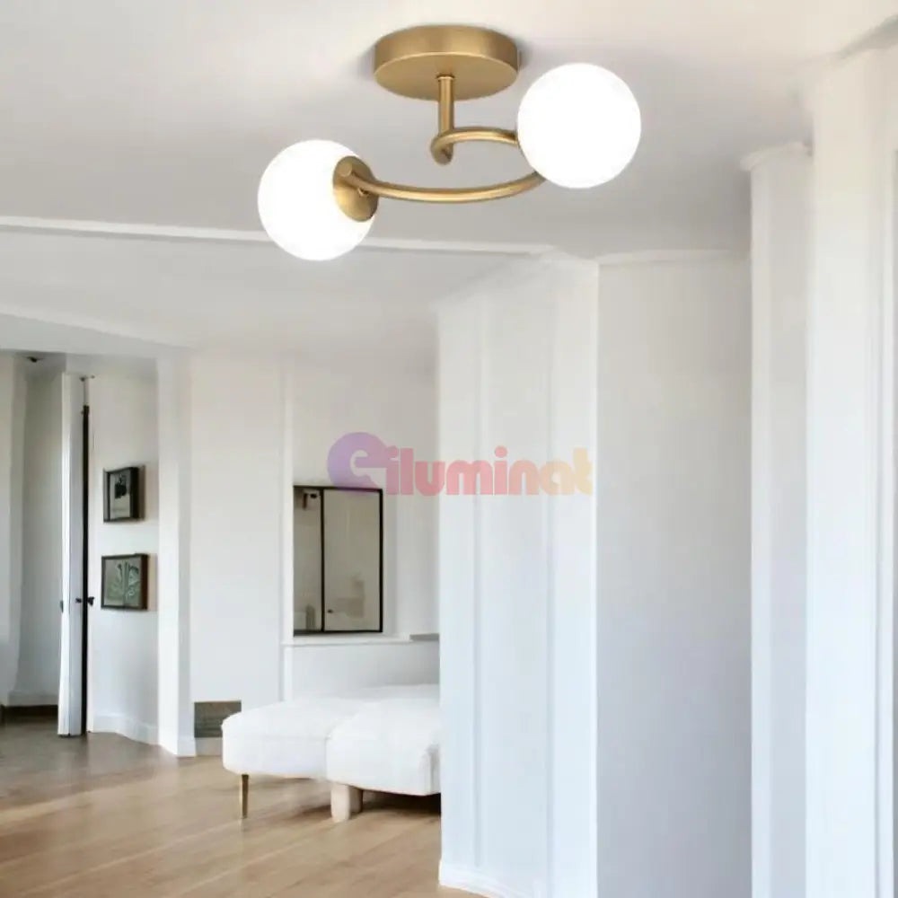 Lustra Abajur 2xE27 Gold Elegance AURIE / ABAJUR Chandeliers