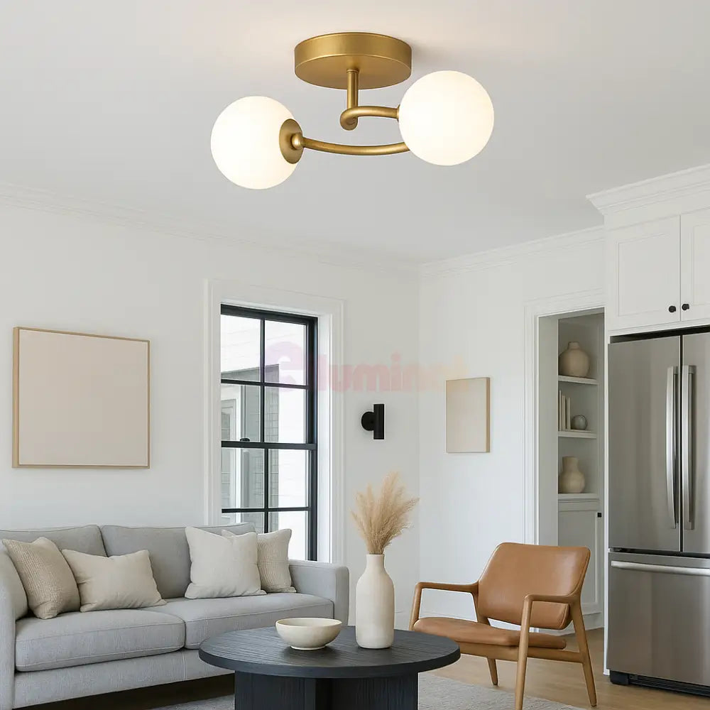 Lustra Abajur 2xE27 Gold Elegance AURIE / ABAJUR Chandeliers