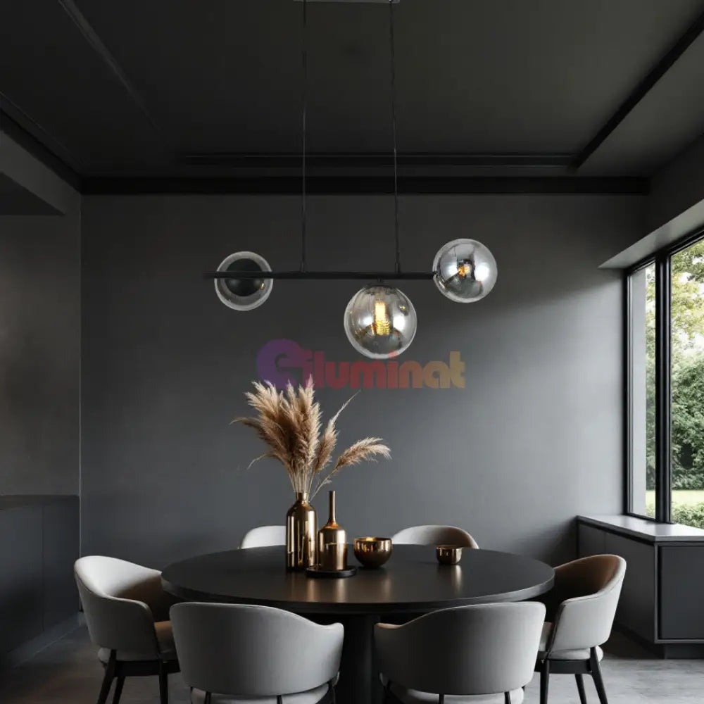 Lustra Abajur 3xE27 Axis Lights - VP2412A-3 NEAGRA / ABAJUR Chandeliers