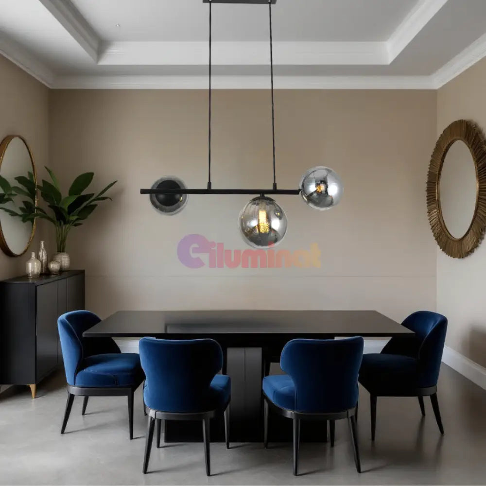Lustra Abajur 3xE27 Axis Lights - VP2412A-3 NEAGRA / ABAJUR Chandeliers