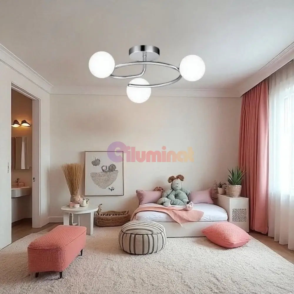 Lustra Abajur 3xE27 Chrome Elegance CHROME / ABAJUR Chandeliers