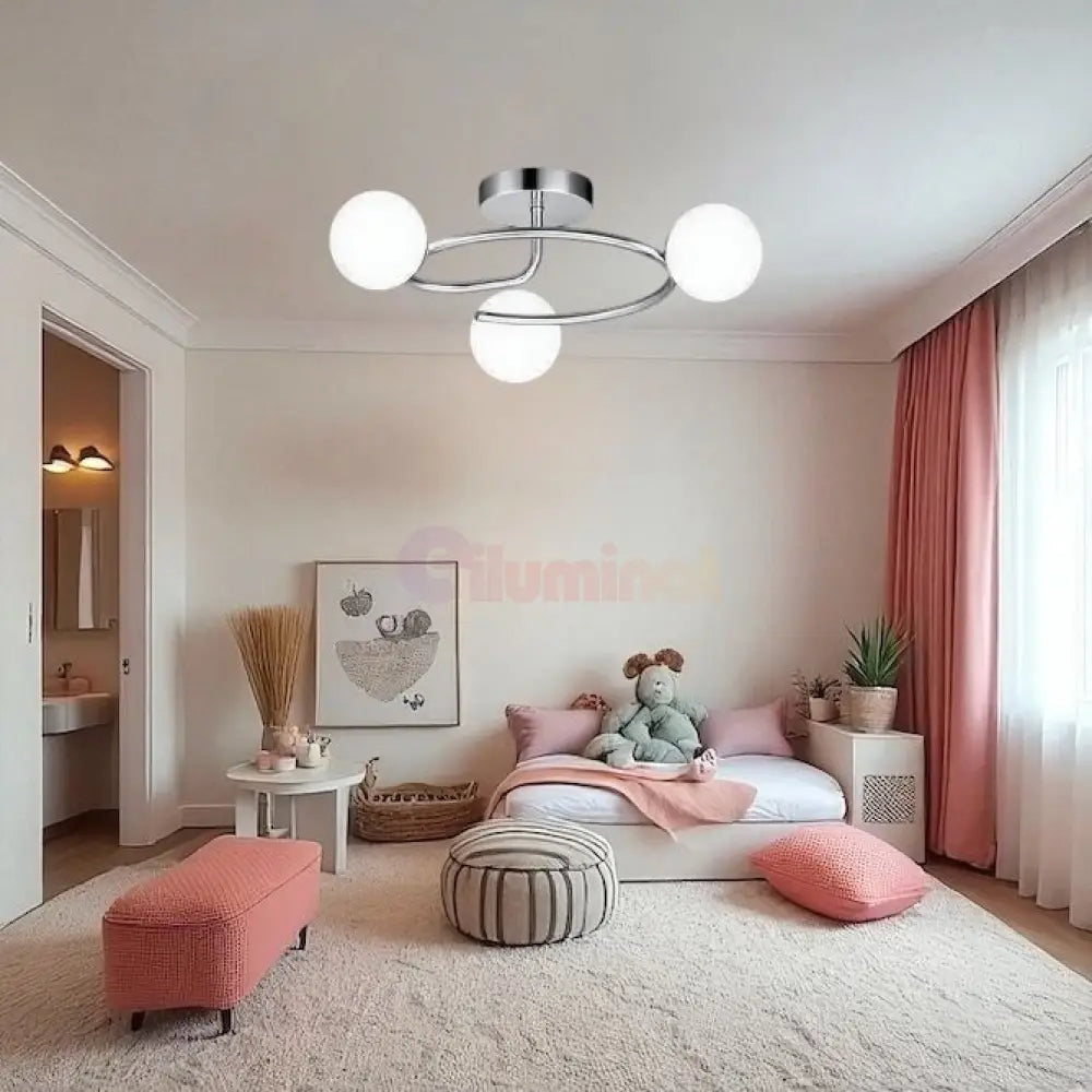 Lustra Abajur 3xE27 Chrome Elegance CHROME / ABAJUR Chandeliers