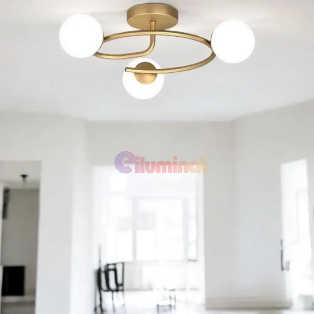 Lustra Abajur 3xE27 Gold Elegance AURIE / ABAJUR Chandeliers