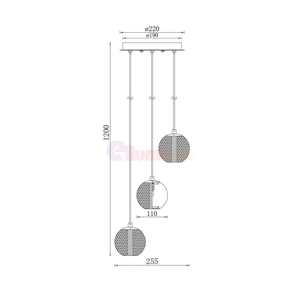 Lustra Abajur 3xG9 Gold AURIE / ABAJUR Lighting Fixtures