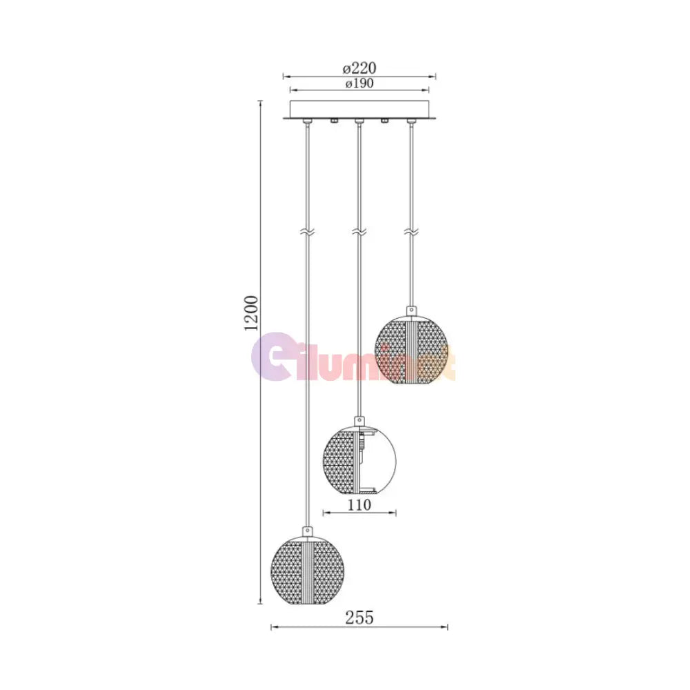 Lustra Abajur 3xG9 Gold AURIE / ABAJUR Lighting Fixtures